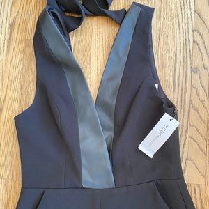 BCBGeneration black Halter Tuxedo Jumpsuit sz 0
